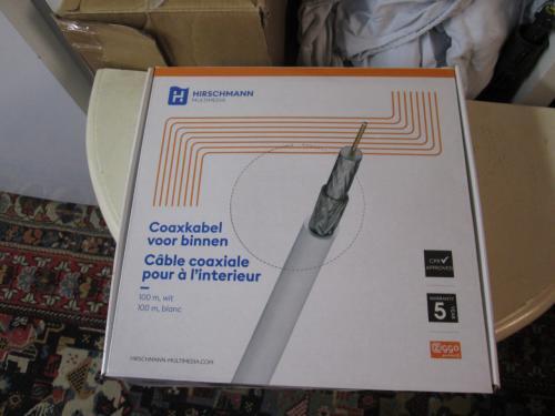 Hirschmann Coax kabel 100 meter dichte doos