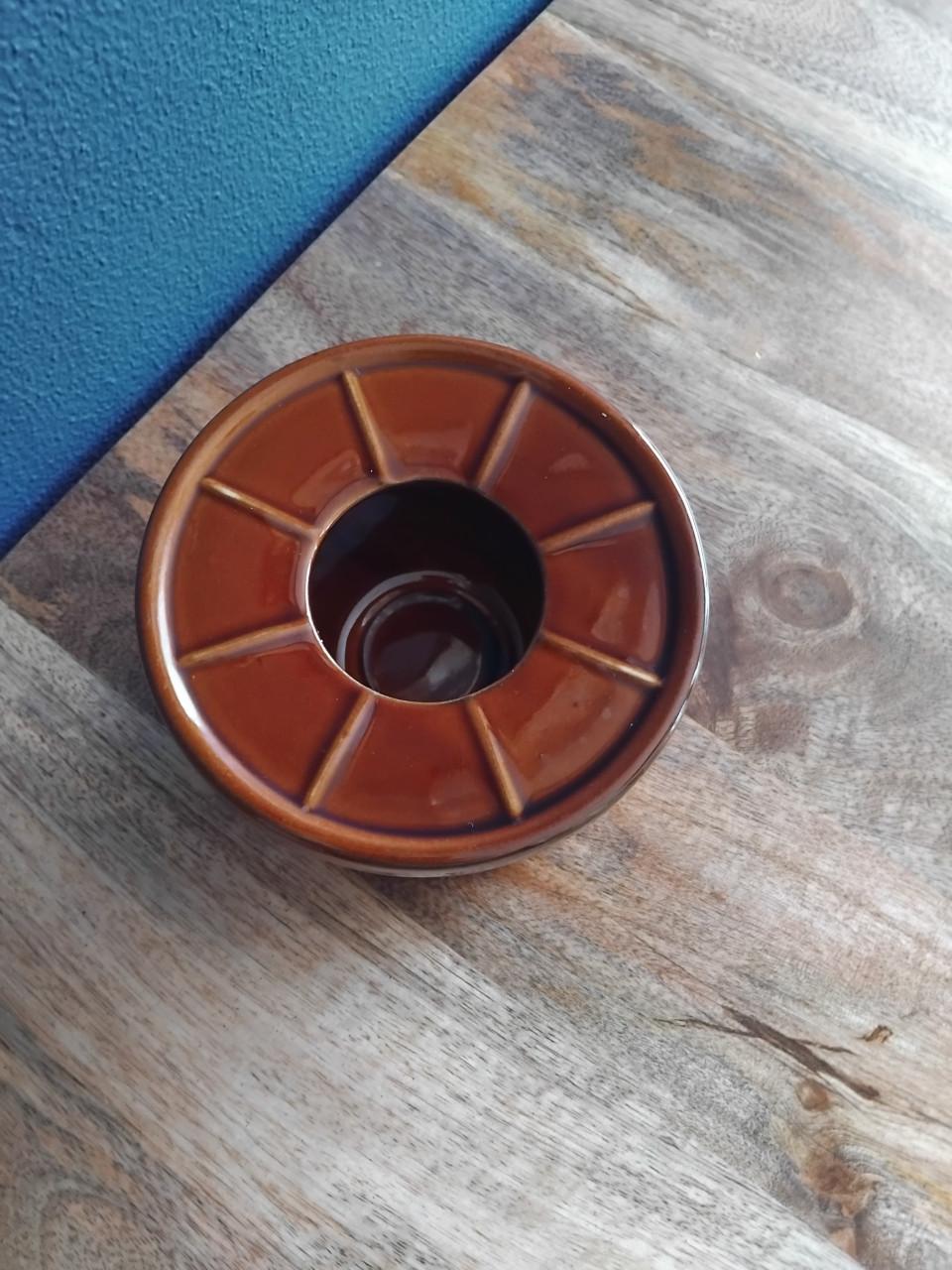 Vintage Koffie/Theepot Theelichtwarmer Kop/schotel