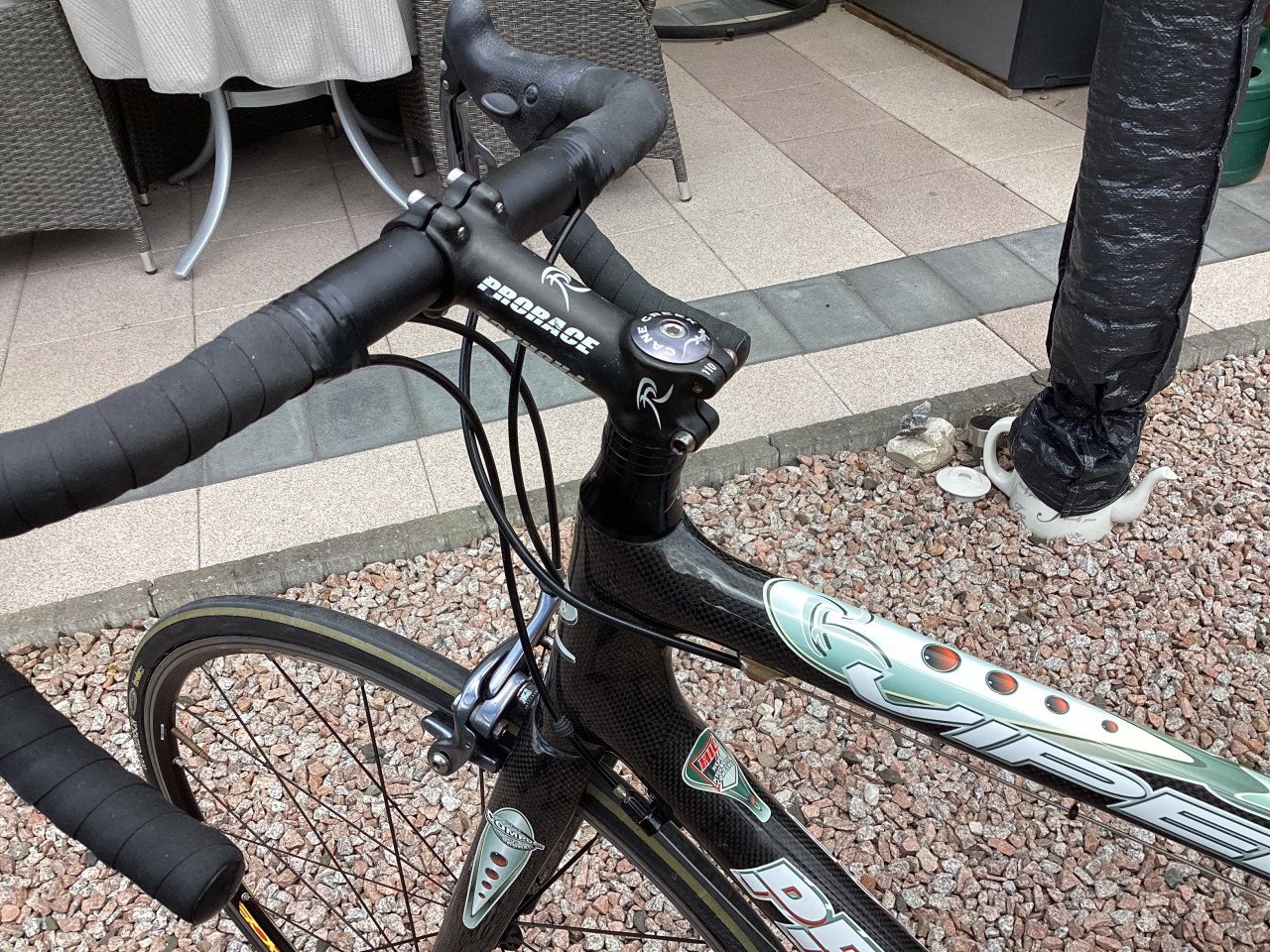 Carbon Prorace Viper racefiets 52.5 cm, c/t sloping frame, in nette staat.
