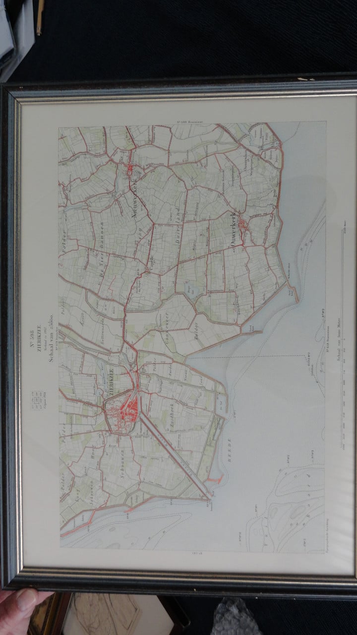Topografische kaart Zierikzee en omgeving. Situatie ± 1912 - Herdruk 2004.