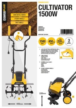Grondfrees PowerPlus POWXG72010 Cultivator 1500W