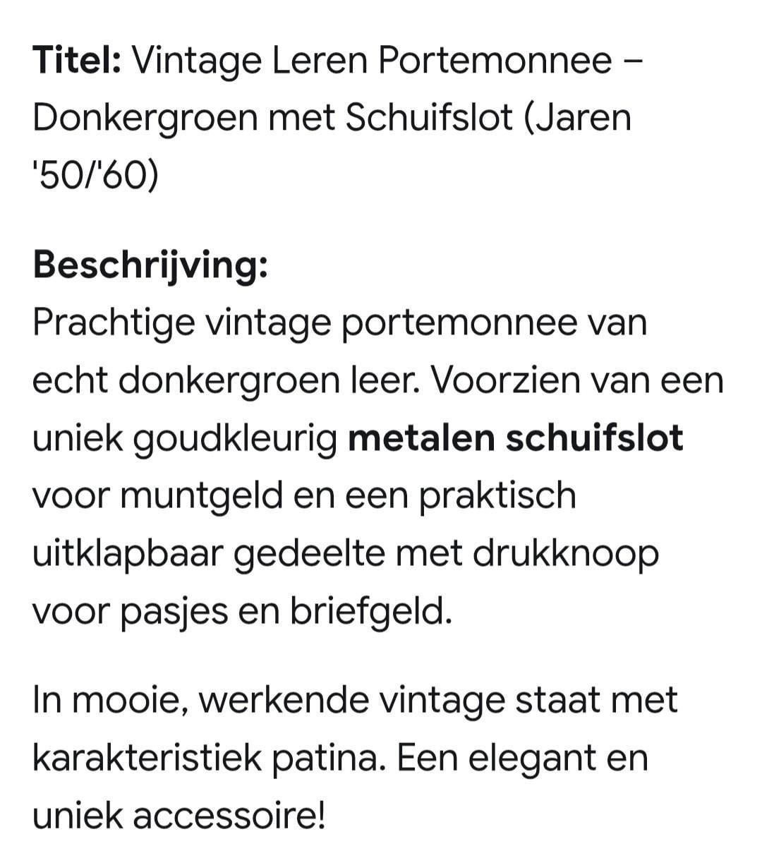 Retro/ vintage portemonnee s