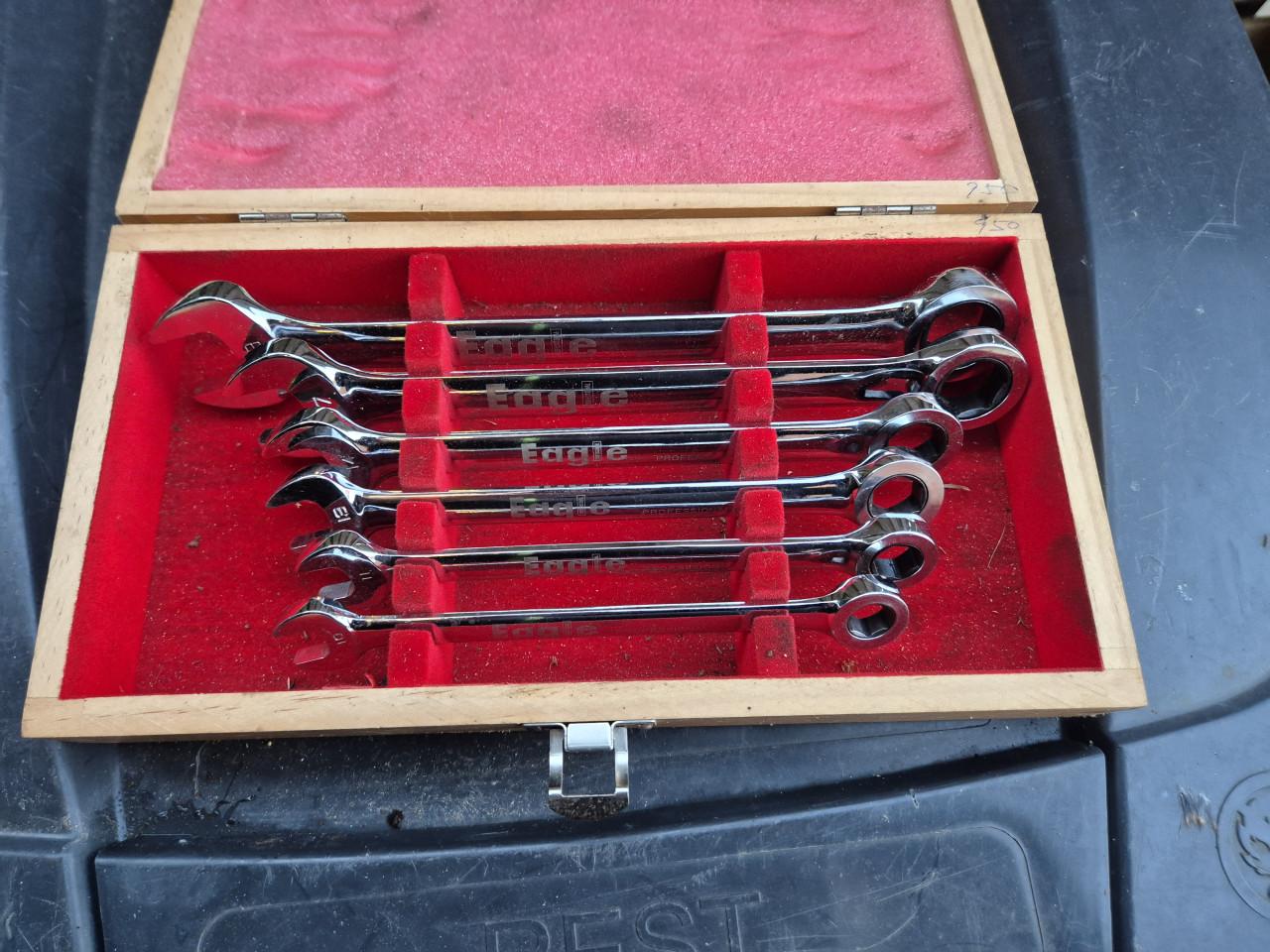 Sleutelset ring/steek eagle