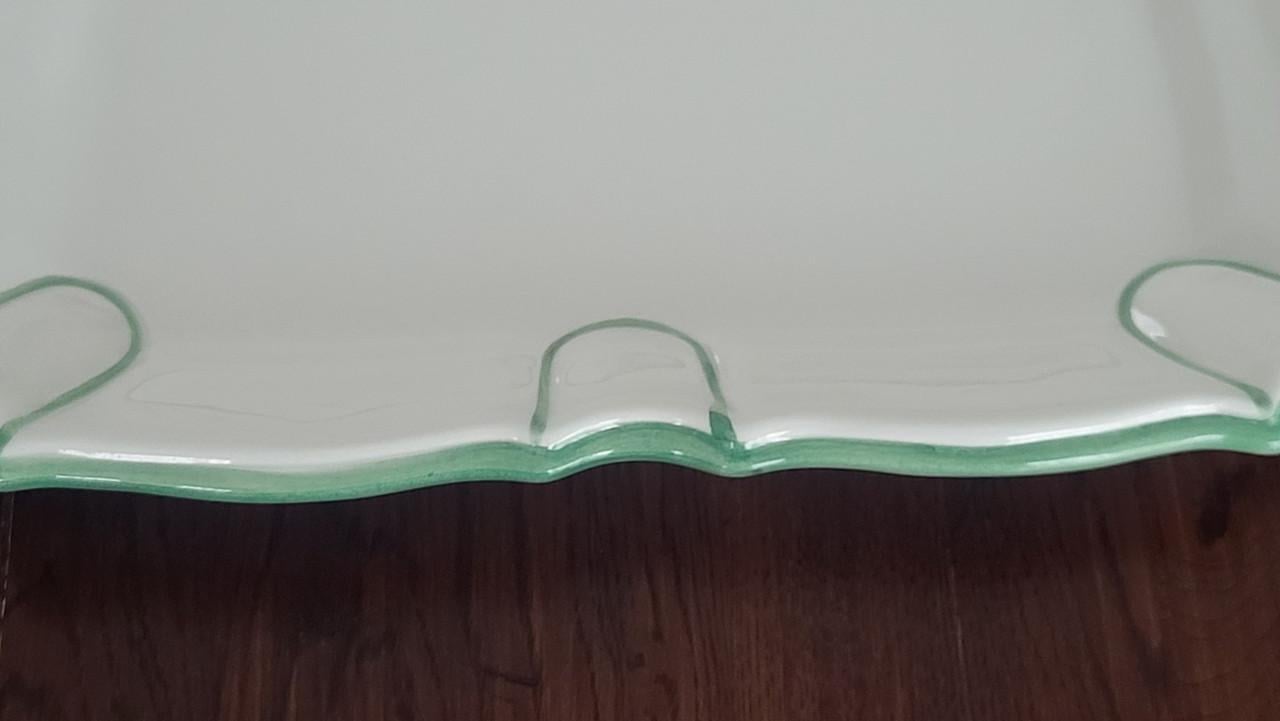 Vierkante schaal Italiaans aardewerk 27,5 cm