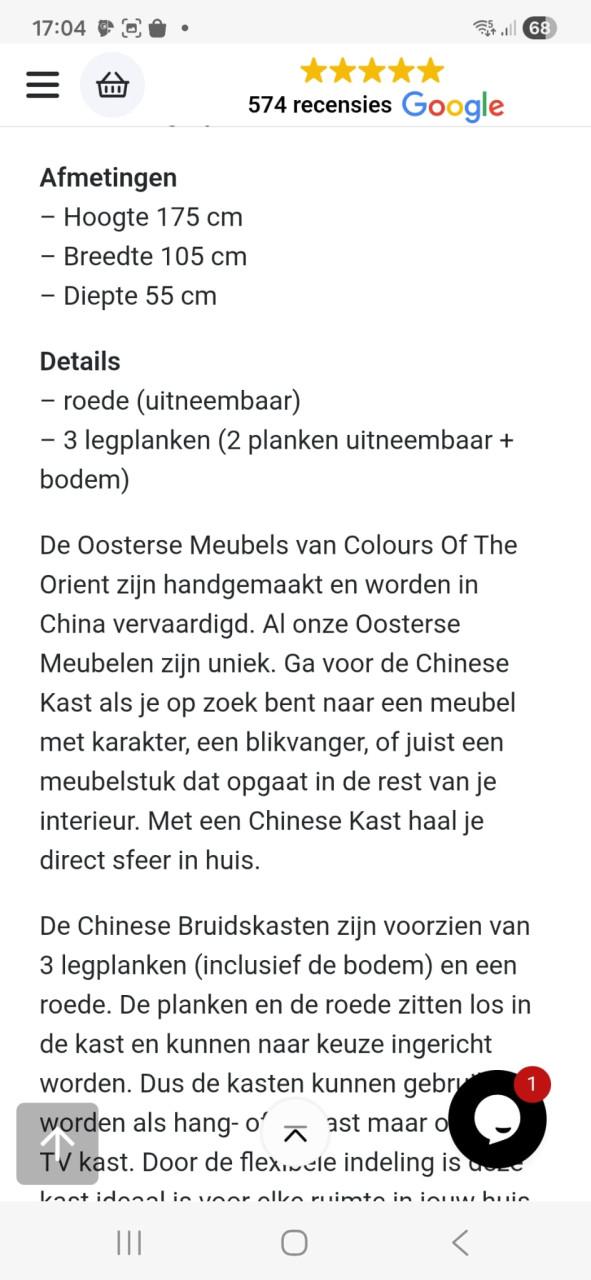 Chinese bruidskast