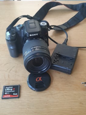 Sony A100 met Sony 18-250 mm lens
