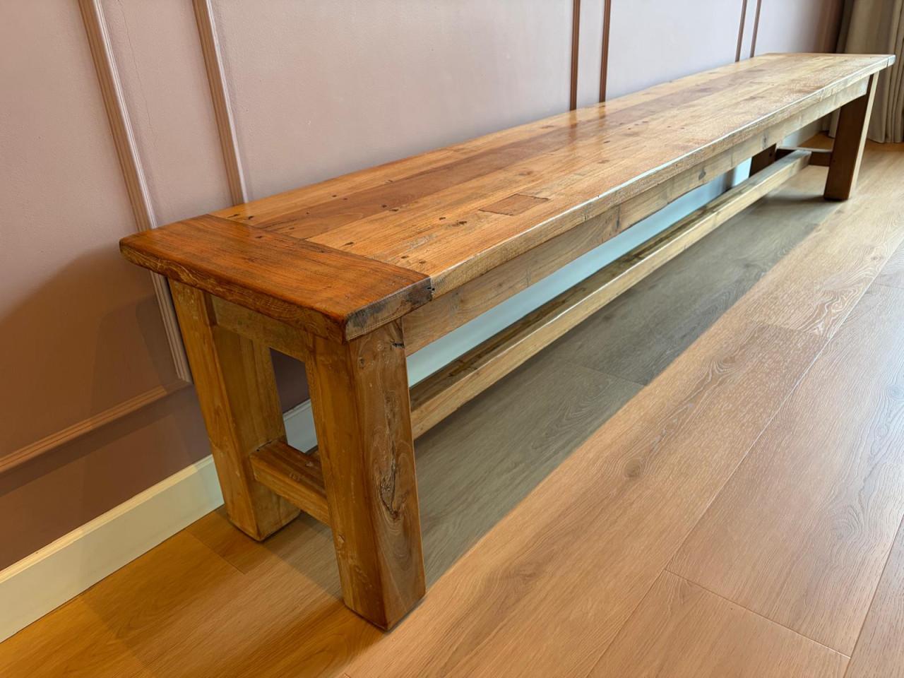 Eetbank 240cm teakhout