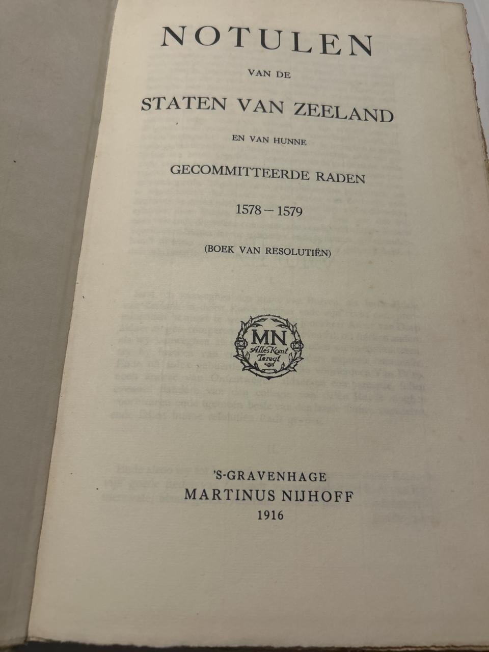 Notulen van Zeeland (historische documenten)
