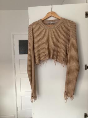 Nieuwe crop top zara maat M goudkleur