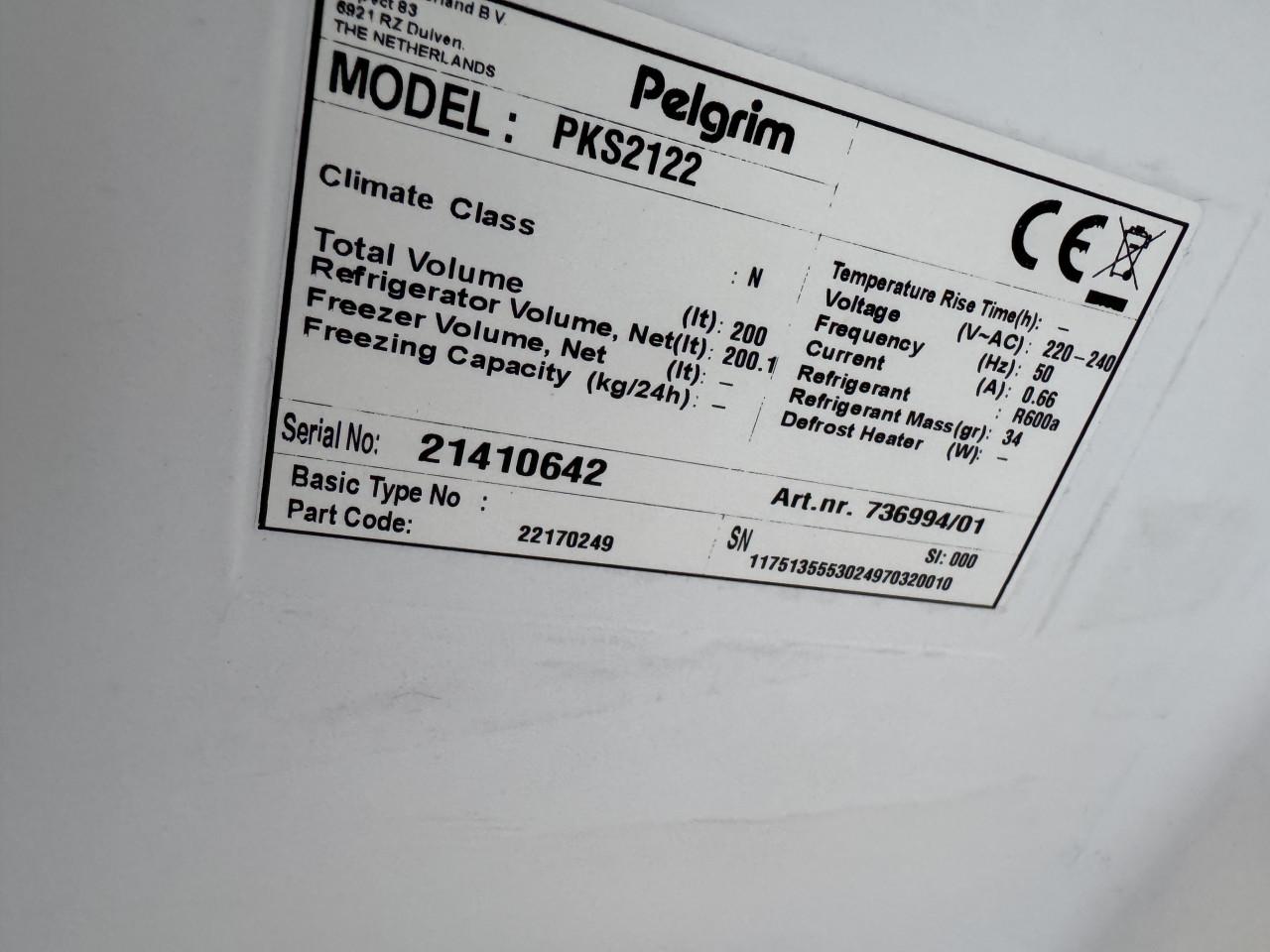 Pelgrim PKS2122 inbouwkoelkast