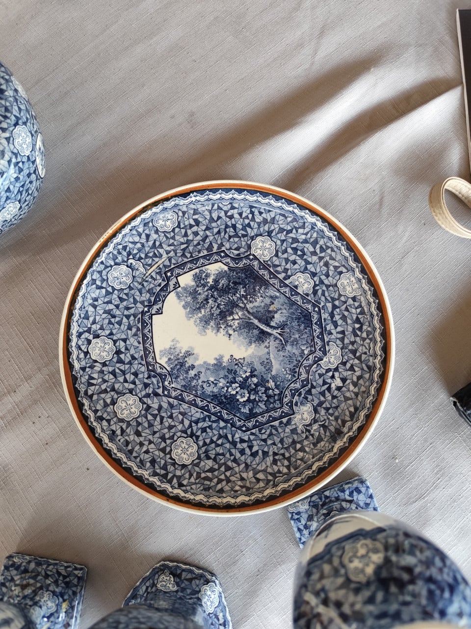 Antieke Villeroy & Boch Flamand Bleu collectie ca. 1900-1925