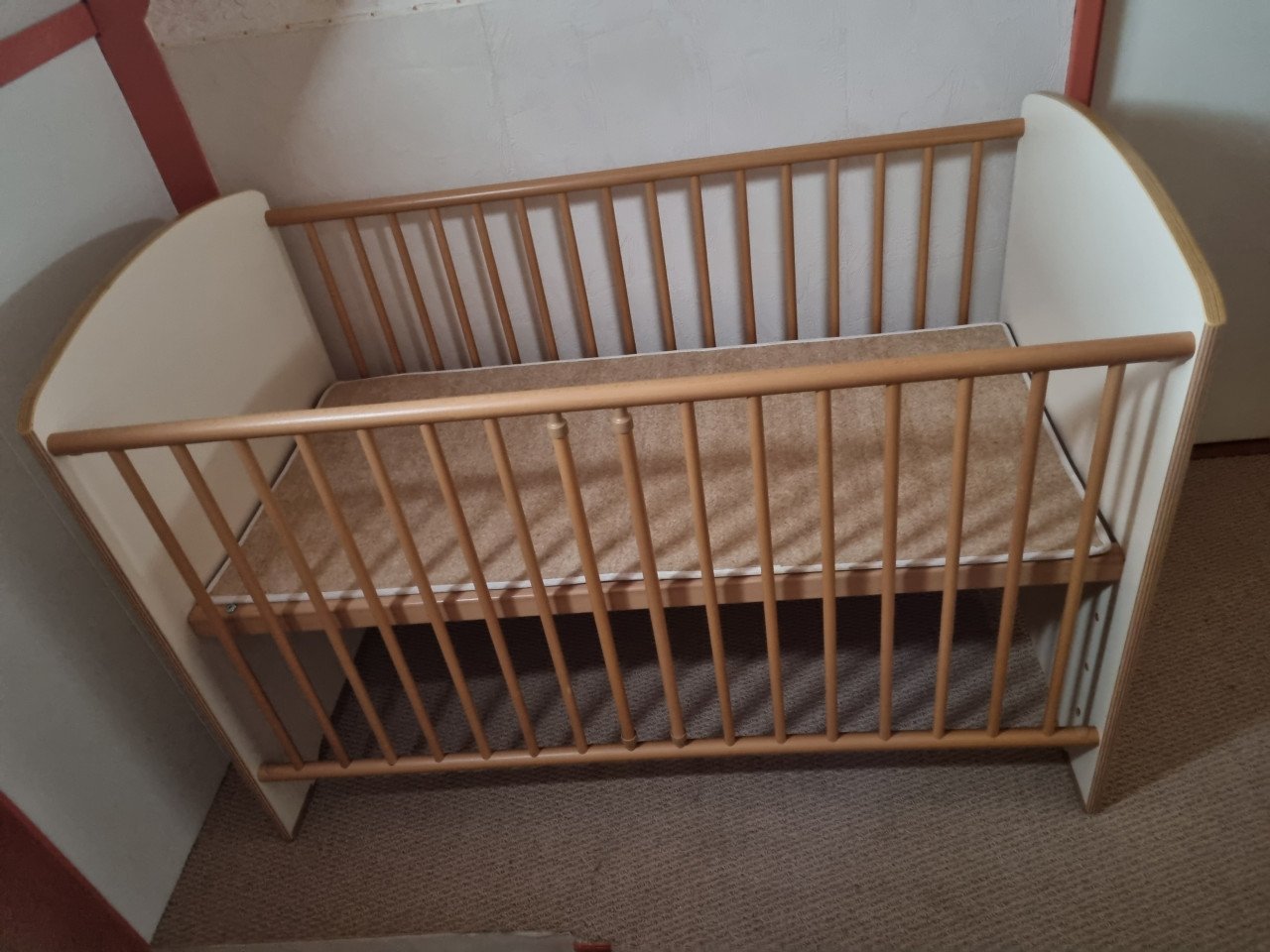 Kinderledikant met matras en 2 seizoenen dekbed