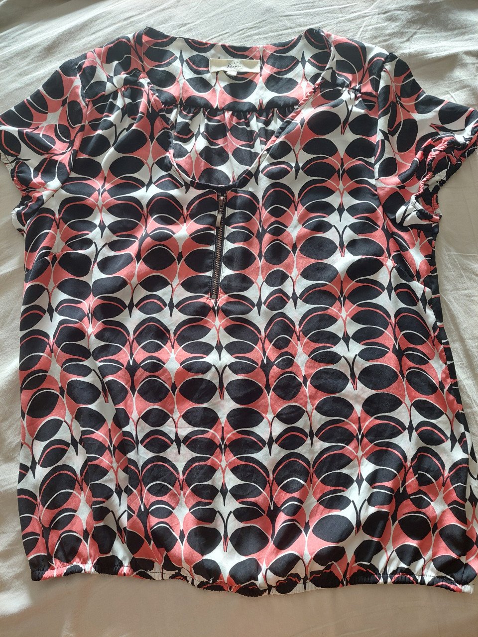 Nieuw Miss Etam travelstof damesblouse mt 38/40