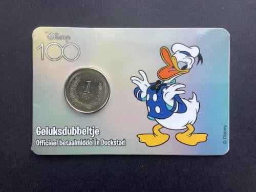 Coincard Donald Duck geluksdubbeltje 2023.