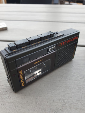 Prachtige zgan Olympus microcassettebandrecorder, Pearlcorder L100, spraakr