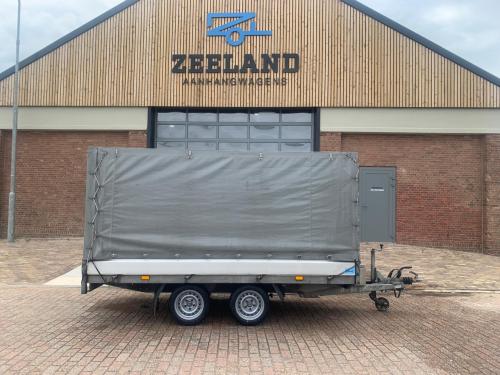 Hapert plateauwagen met huif tandemas 335x180x150cm BJ 2022 met onderhoudsb