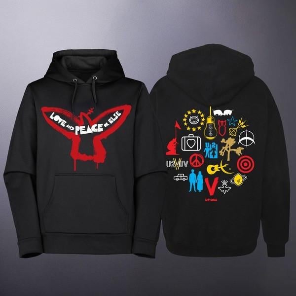 Hoodie U2 officele fanclub release maat xxl