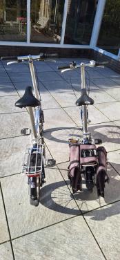 2x Batavus Vice Versa vouwfiets, nexus 4 versnellingen en riemaandrijving