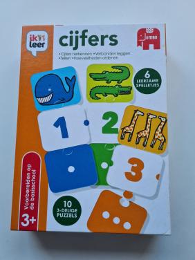 Het educatieve spel "ik leer cijfers" van het merk Jumbo.3+