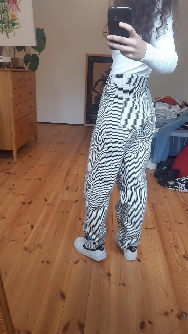 Carhartt broek zwart wit gestreept maat 24