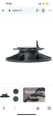 Verstelbare terrasdragers 3-6 cm van hoogwaardig plastic  (17 stuks)
