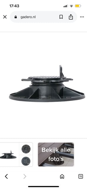 Verstelbare terrasdragers 3-6 cm van hoogwaardig plastic  (17 stuks)