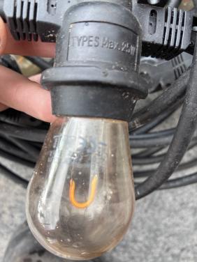 Prikkabel 25m 230V met ledlampjes
