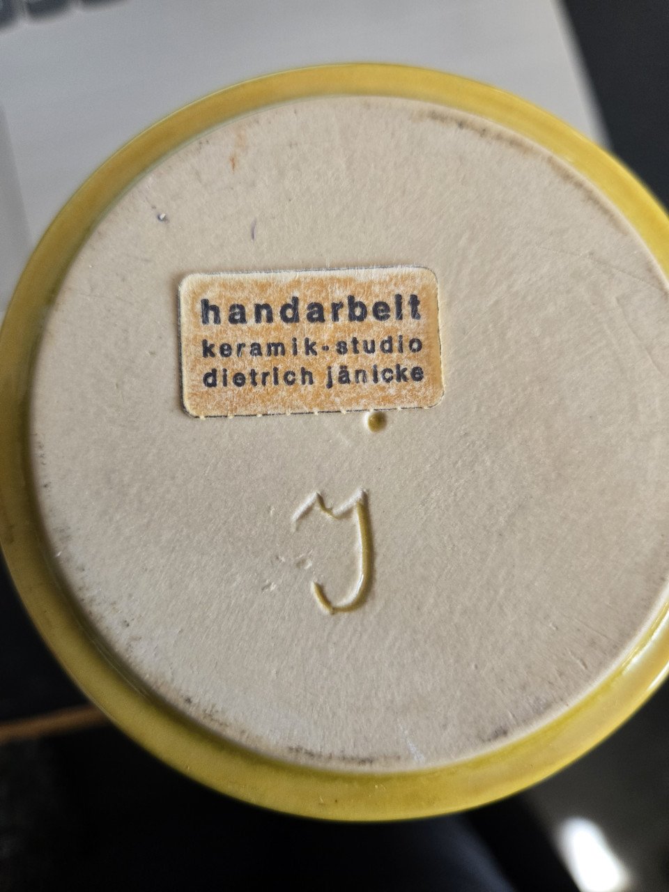 Vaas Dietrich Jänicke keramik Hoogte 17 cm
