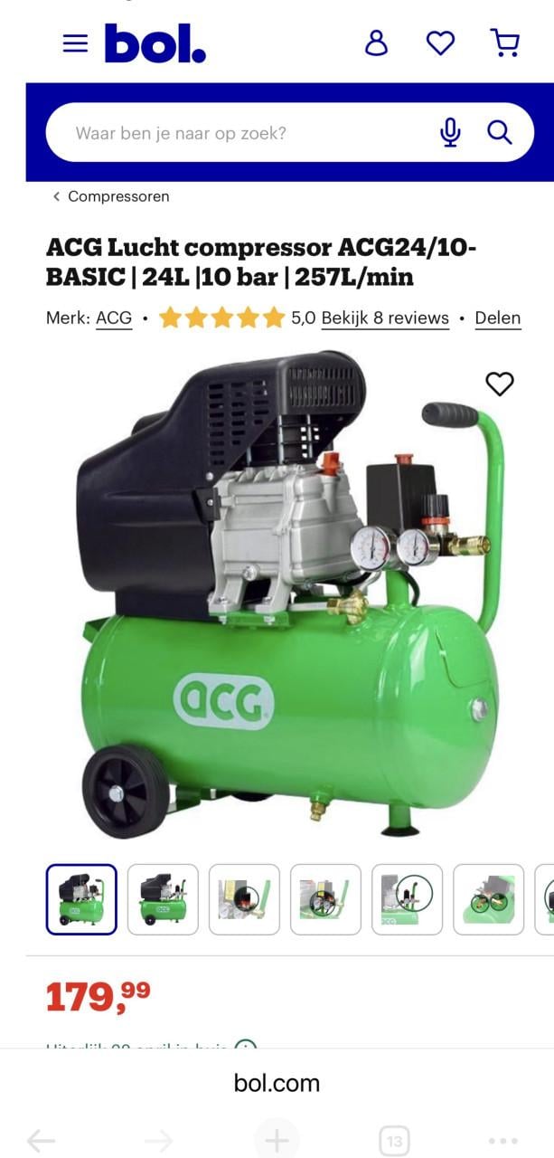 ACG Lucht compressor ACG24/10-BASIC | 24L |10 bar | 257L/min