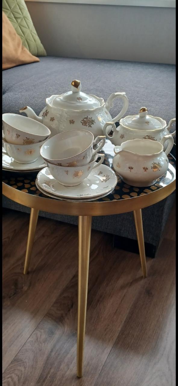 Vintage 7-delig Thee/koffie servies van Mosa P. Regôut Maastricht