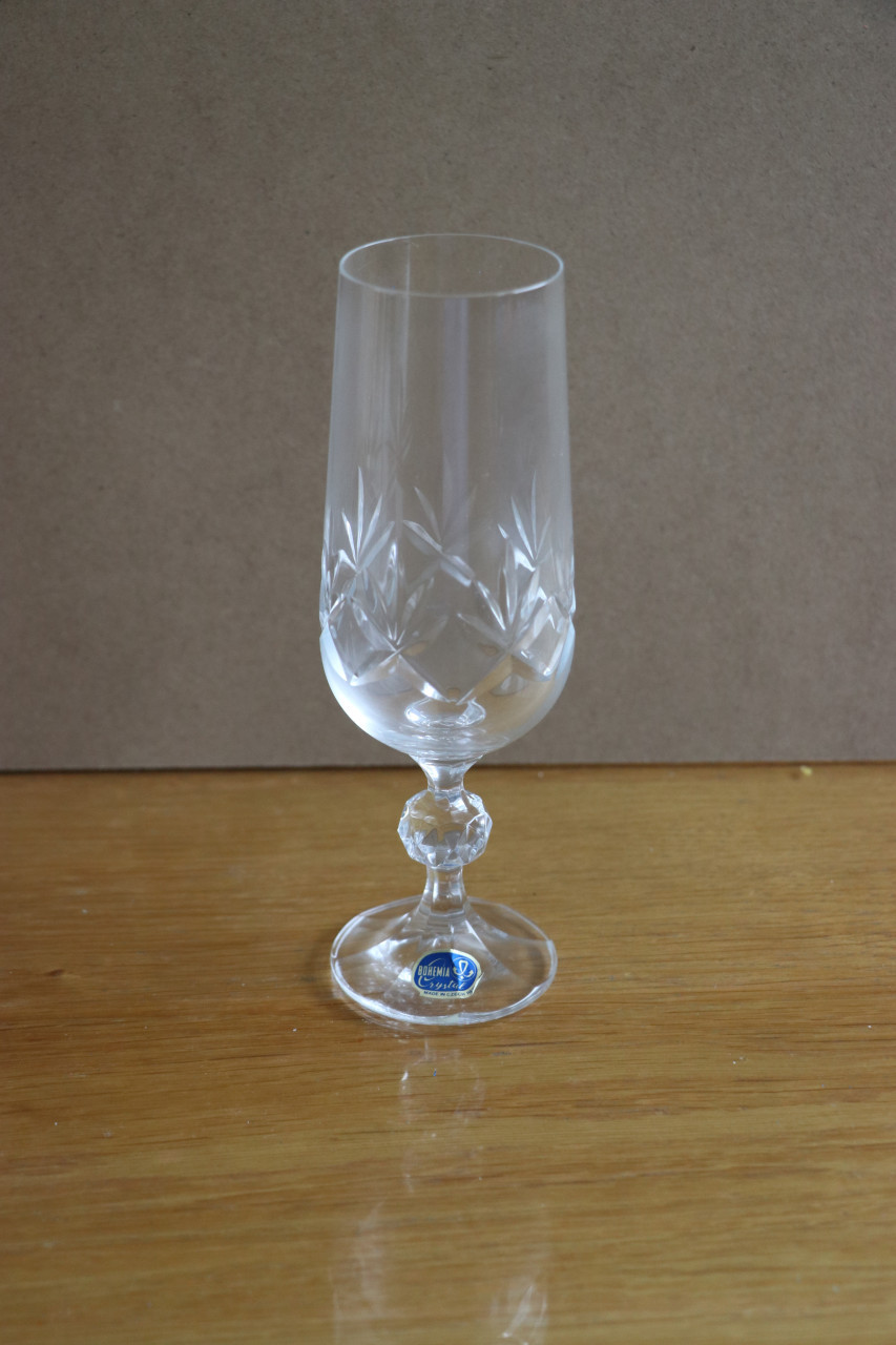 Bohemia kristal uit Tsjechië 6 champagne flute 180 ml Hoog 17,5 cm
