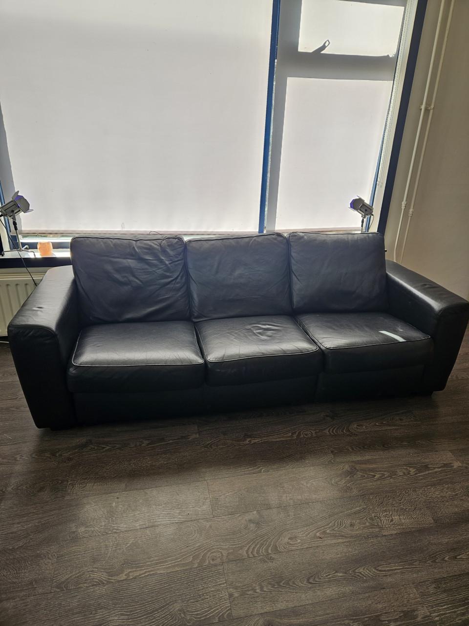 3-zits lederen Bankstel