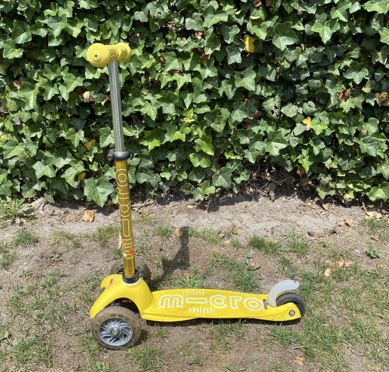 Mini Micro step Deluxe LED - 3-wiel kinderstep - Geel