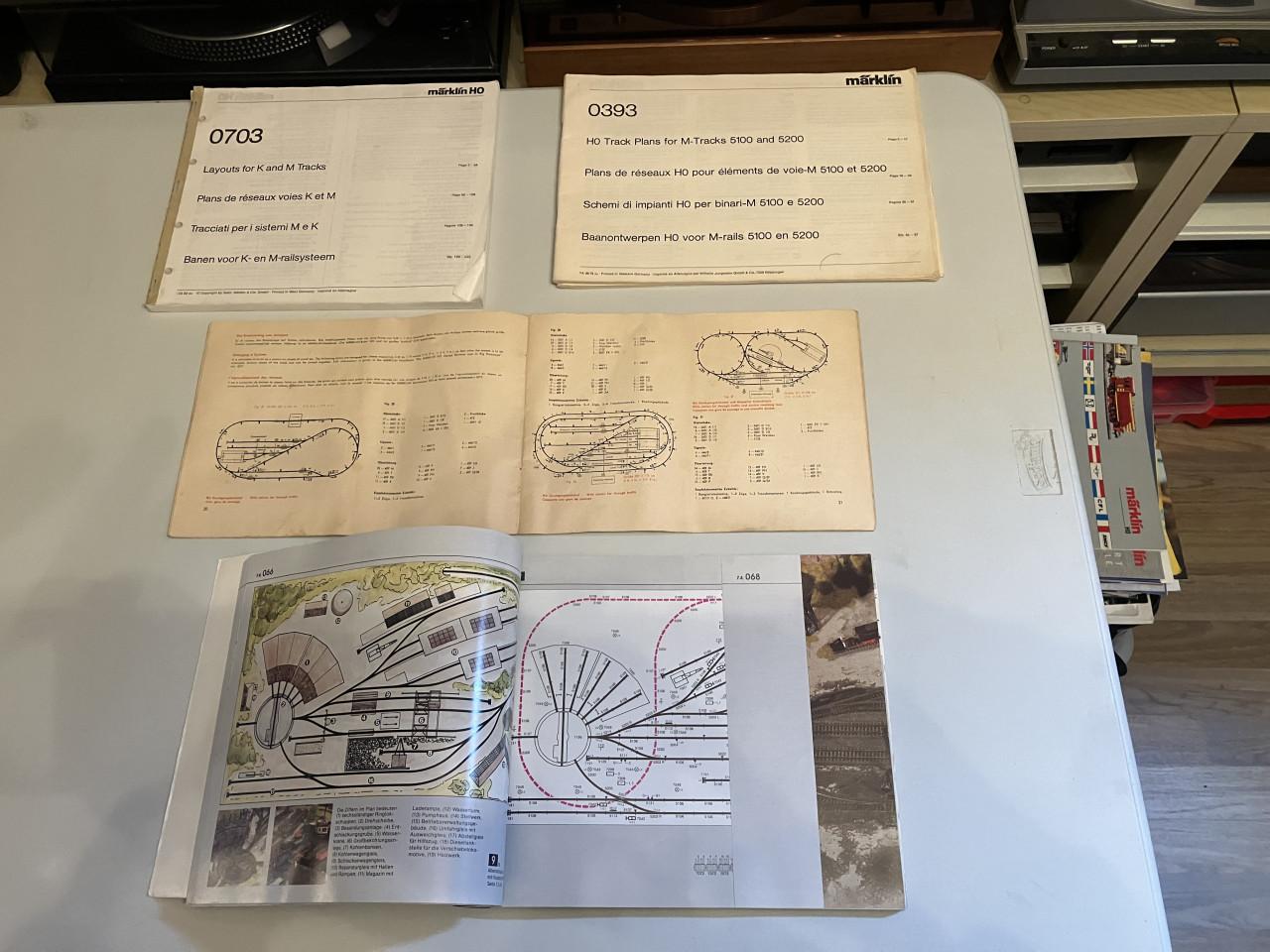 Verzameling Märklin jaarboeken exportfolders gleisanlagen