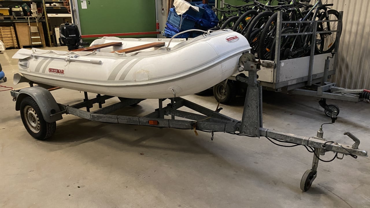 Rubberboot 6 pk met trailer