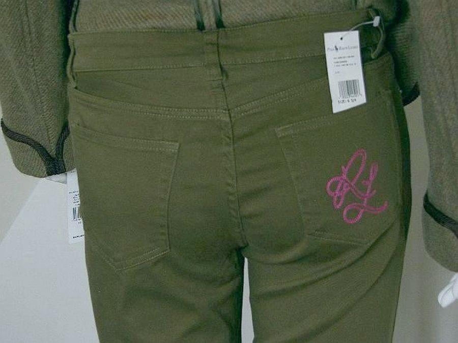 PJC RALPH LAUREN: Nieuwe stretchbroek diepgroen maat 36+38