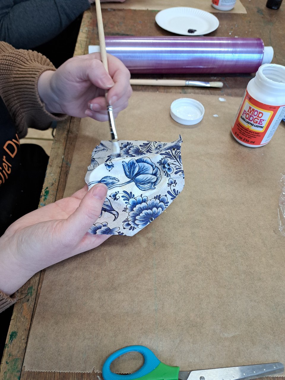 Workshop Decoupage combi oesterschelpen en Sint-Jacobsschelpen 22 augustus