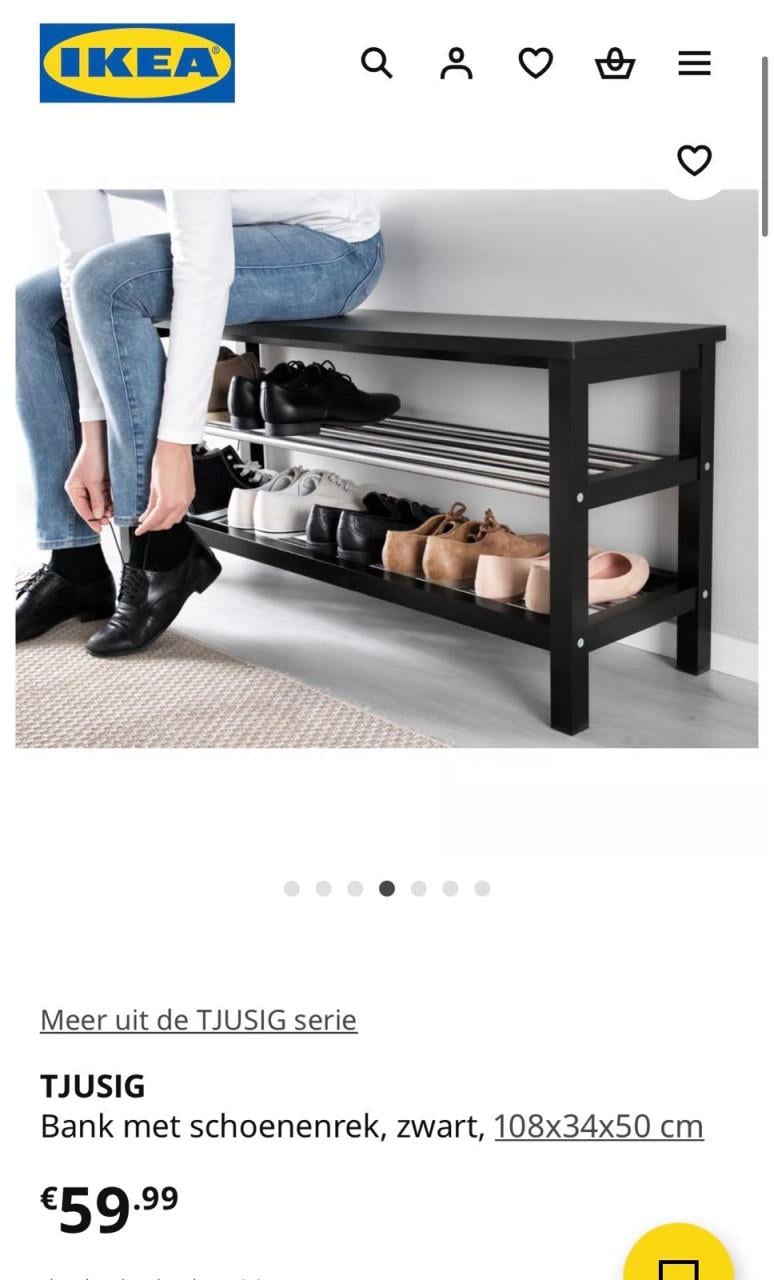 Halbank / schoenenkast - VEERE