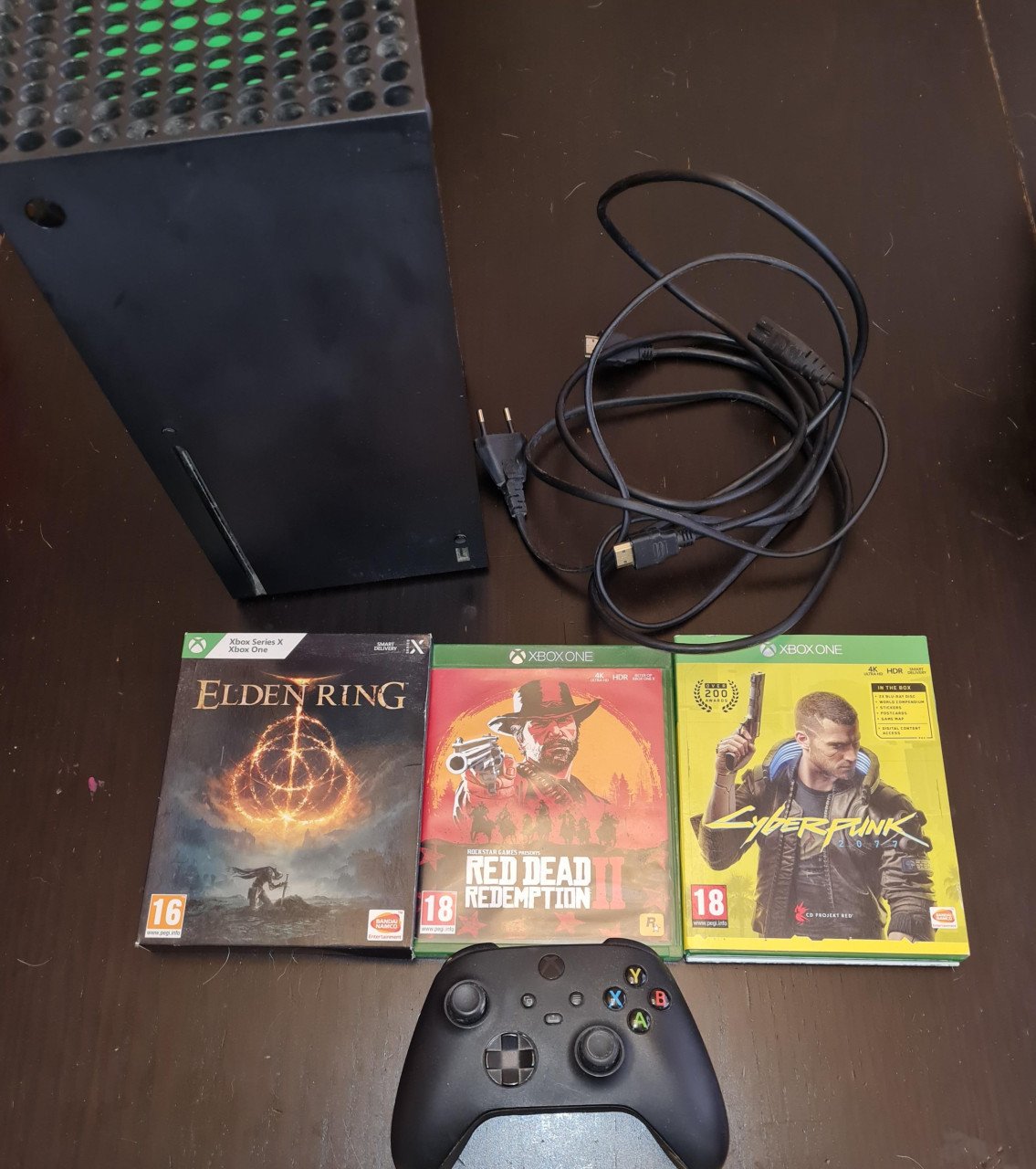 Xbox Series X console met spellen