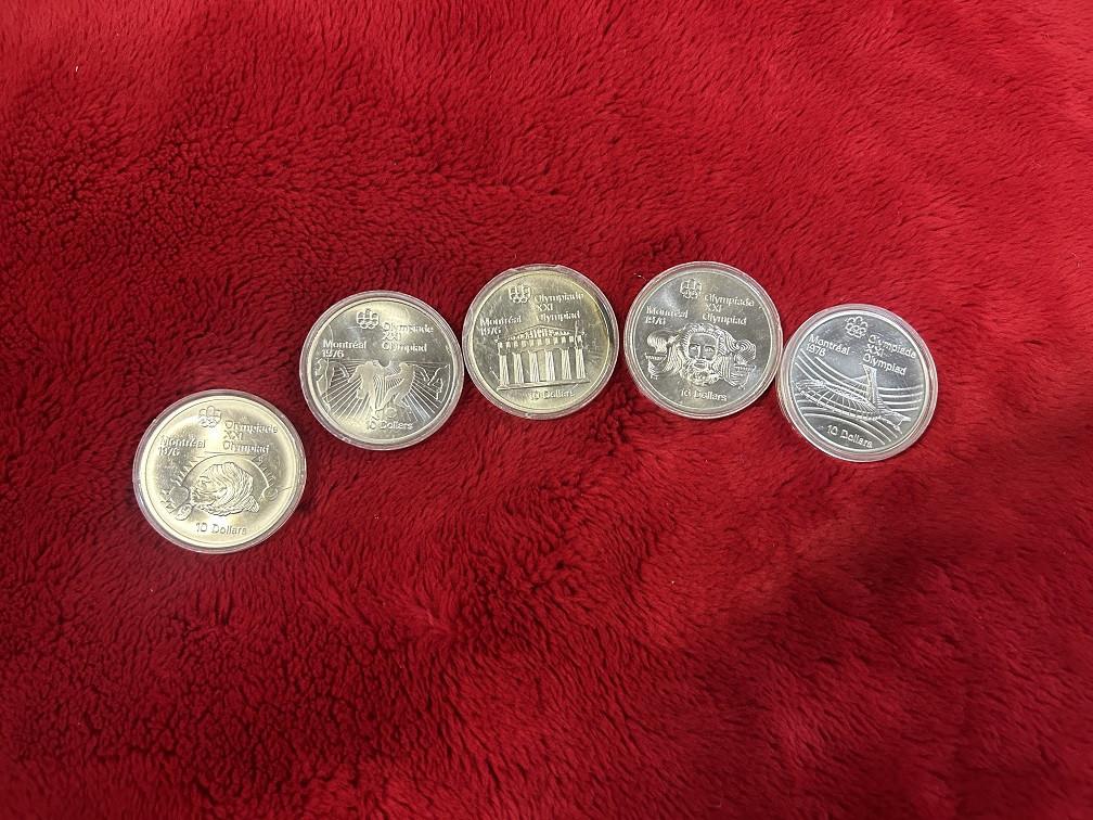 Zilveren 5 en 10 dollar munten Olympische spelen Canada