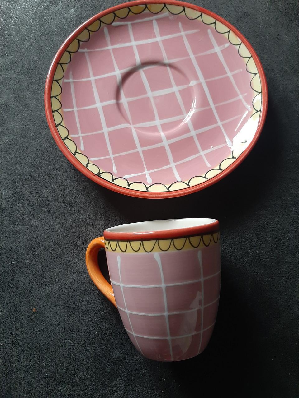 1 x koffiekop met bord blond amsterdam