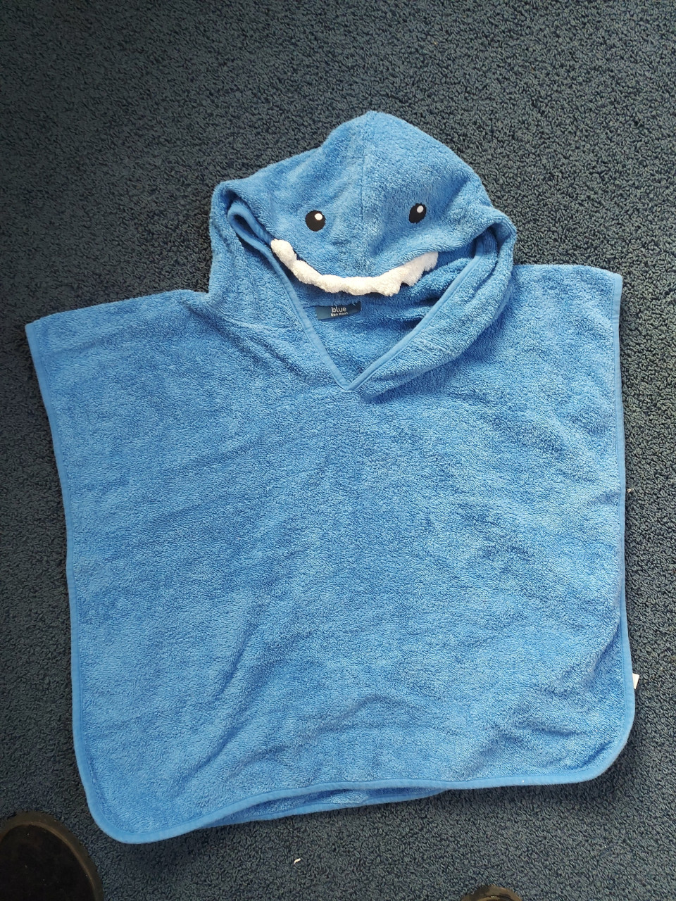 Leuke strandponcho kind / kinderponcho Haai