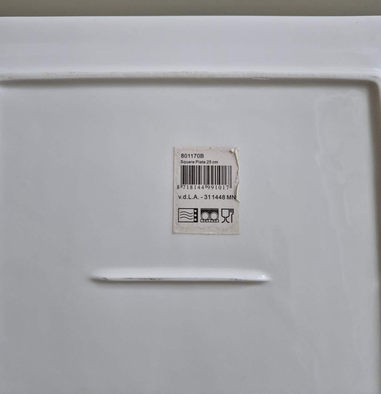 Set vierkante borden porselein  Diner borden, 25 x 25 centimeter