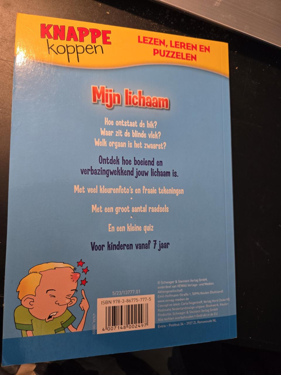 Knappe Koppen boek "Mijn lichaam"   vol puzzels en quizvragen