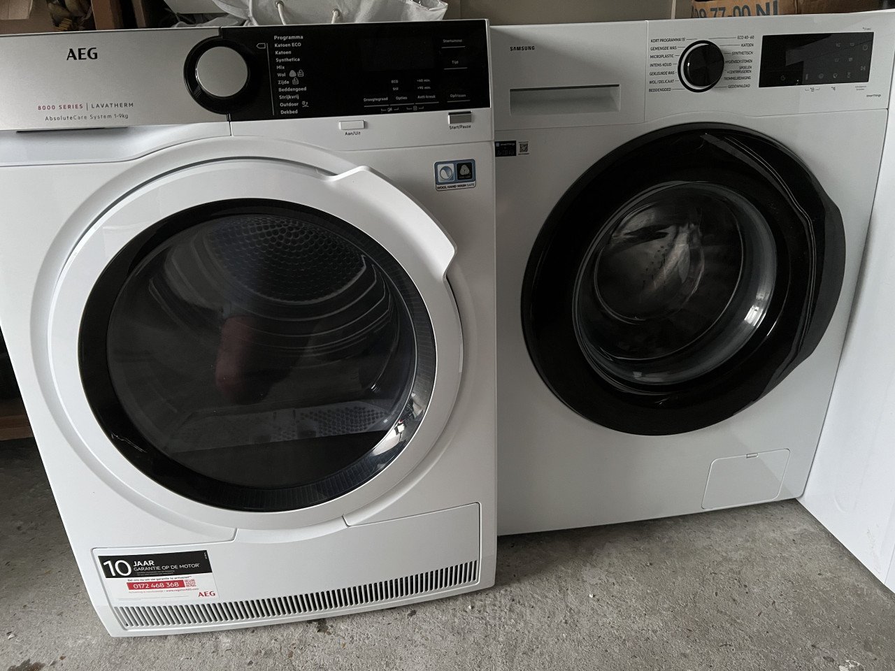 AEG T8DE95EW  8000 serie AbsoluteCare Wasdroger A++ Warmtepompdroger 9kg.
