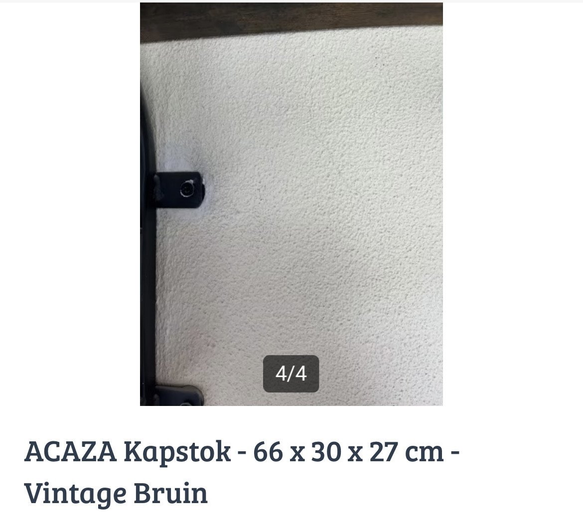 ACZA Kapstok - 66 x 30 x 27 cm - Vintage bruin