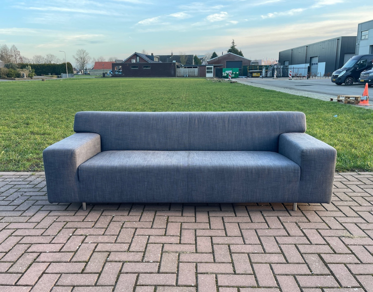 GRATIS LEVERING HEEL NL Mooie Antraciet 3-zits Bankstel