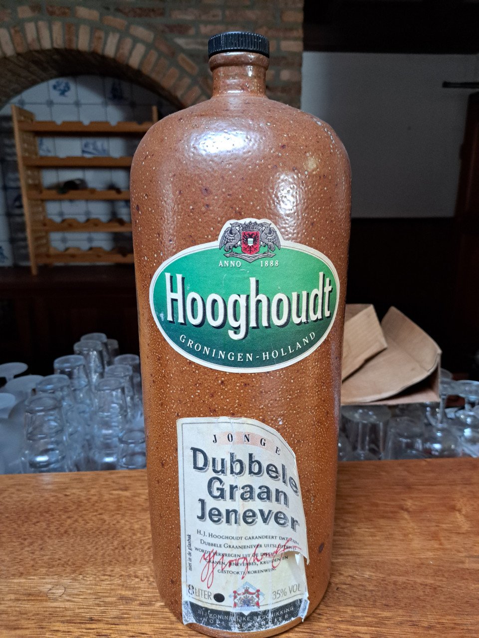 Grote kruik hooghoudt jenever 8 liter