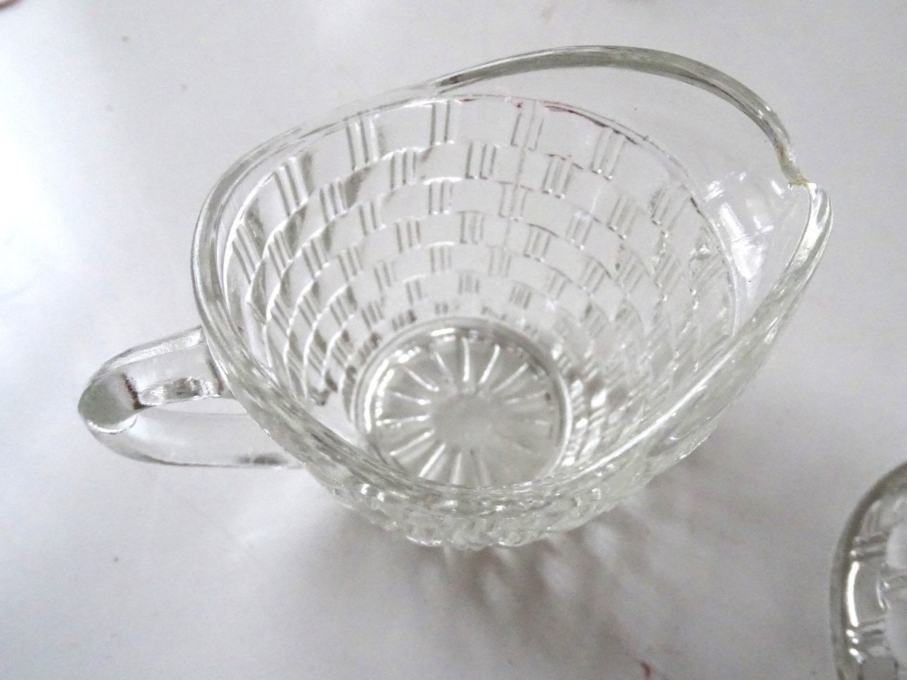 Art Deco Roomstel Persglas Melk en Suiker stel