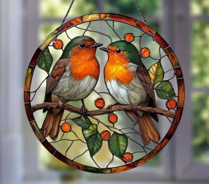 Raamhanger roodborst ( kleurrijk )